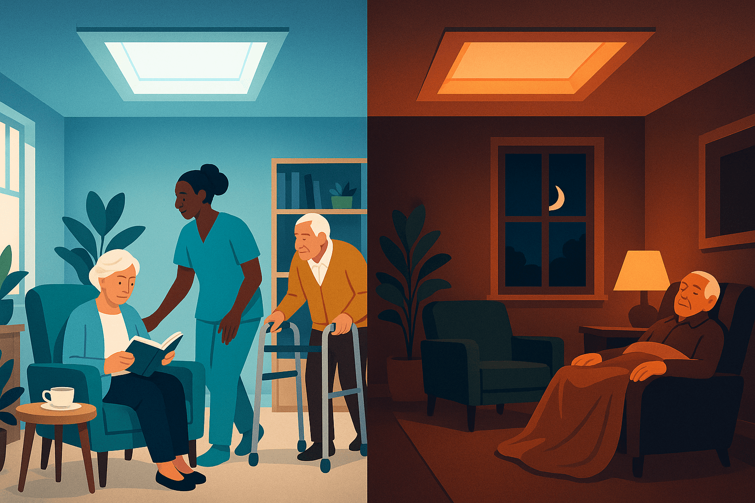 Melanopic Light in Long-Term Care: How Circadian Lighting Supports Elderly Residents