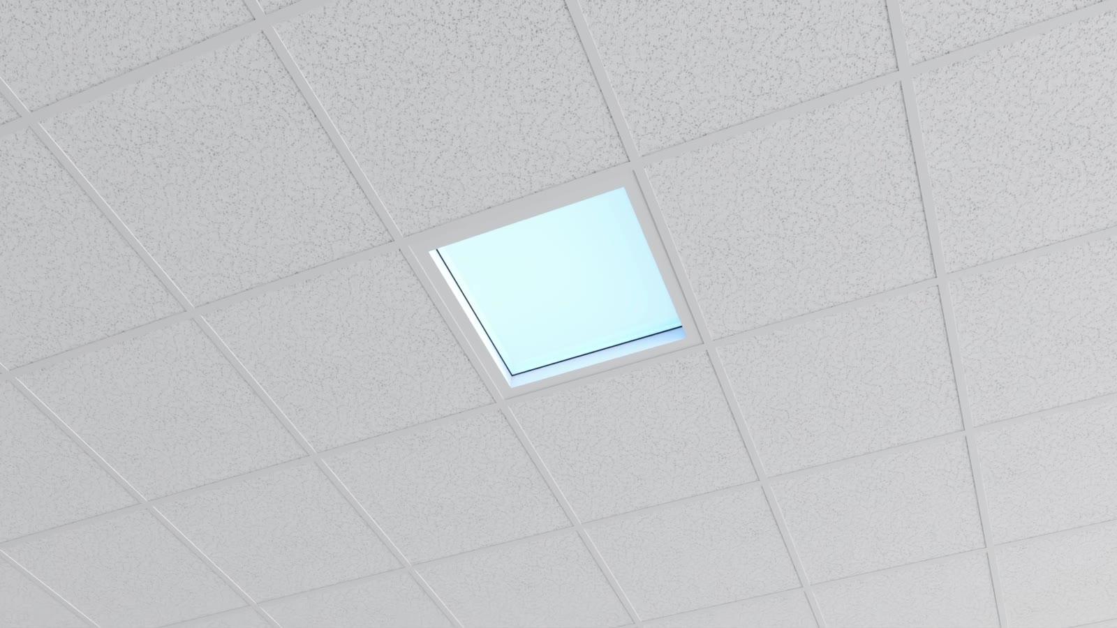 Circadian Sky skylight installed in a suspended grid ceiling.