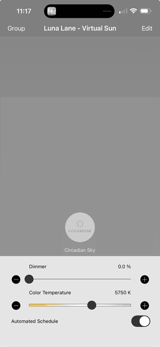 Casambi App - Innerscene Fixture Controls