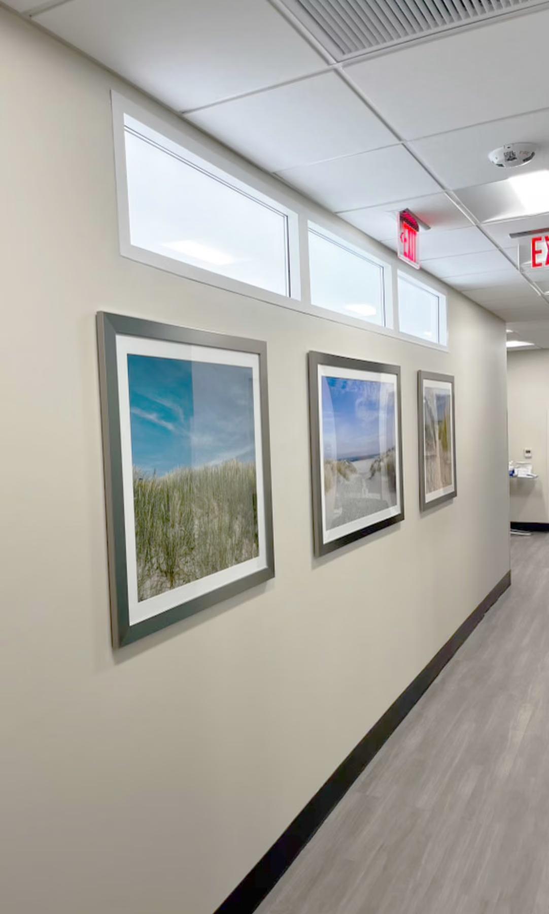Innerscene virtual skylight - office hallway with skylights