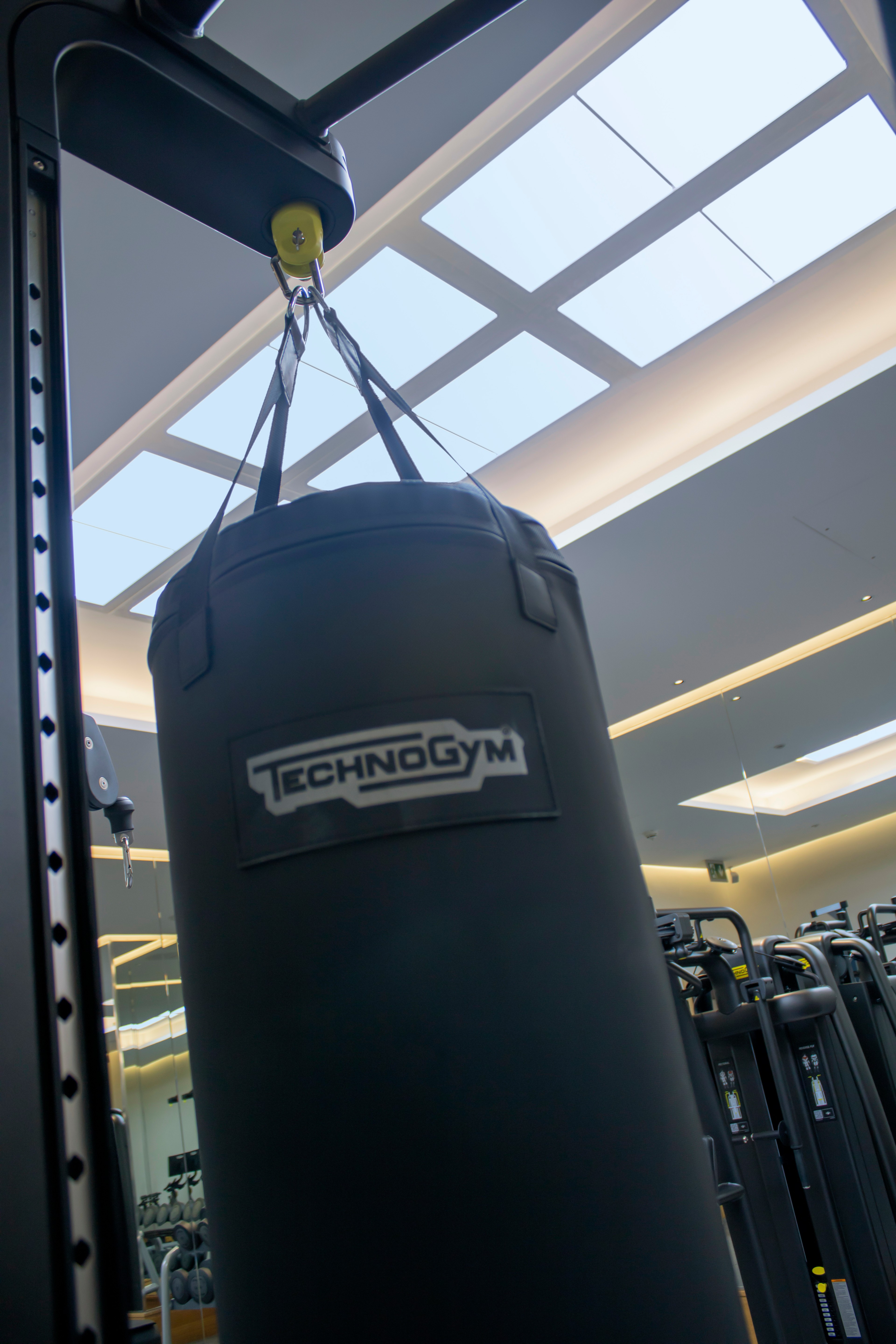 Innerscene installation case study lighting above punching bag at Aman Spa The Connaught Hotel London