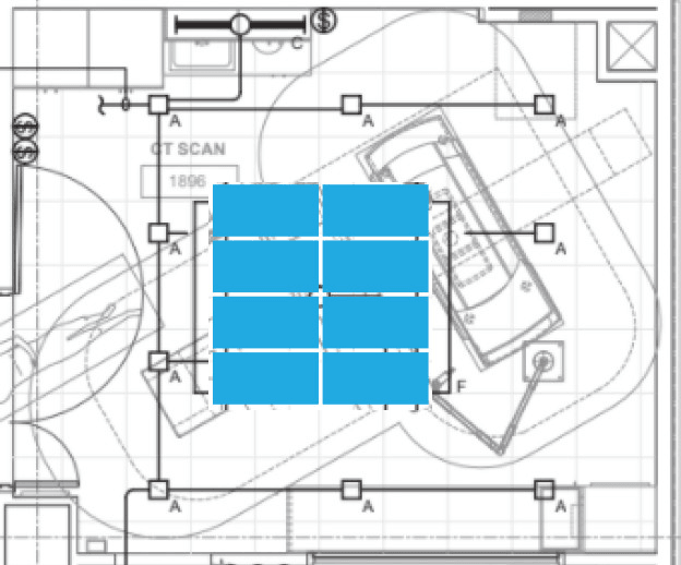Innerscene Virtual Sun Model A7 aligned With CT Scan ceiling plan