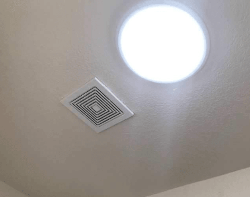 Light tube installed on ceiling