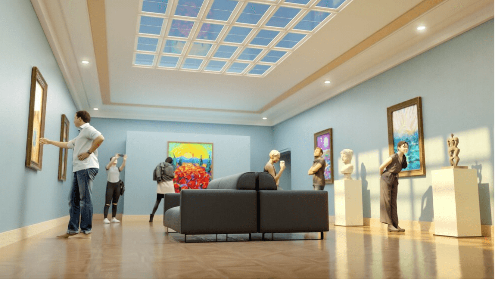 Innerscene Virtual Sun Model A7 installed at an art gallery