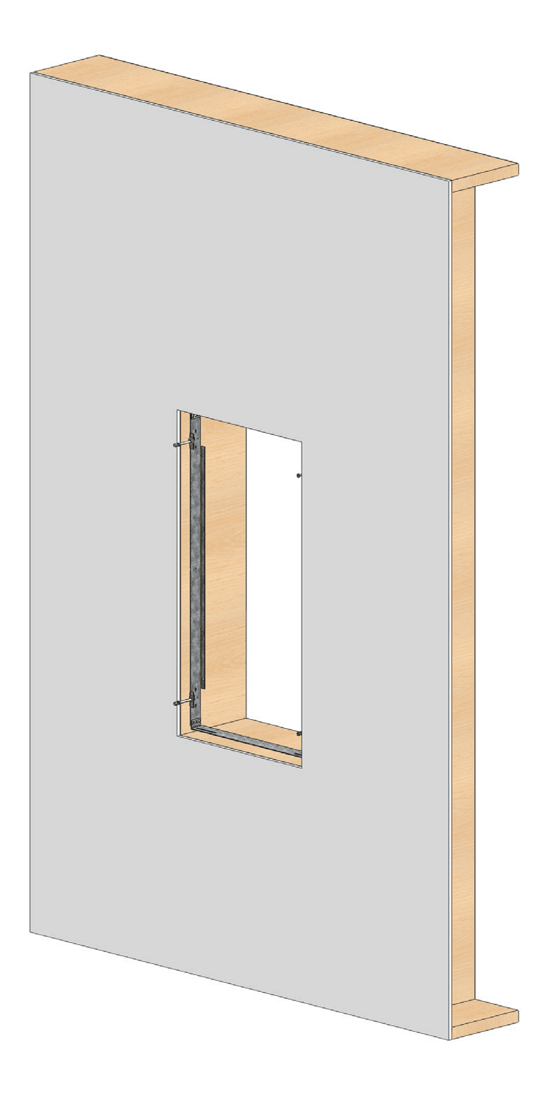 Wall with NC Housing installed in niche