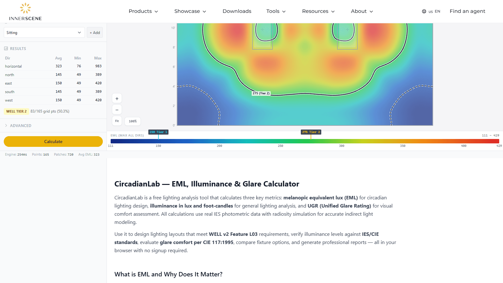 The full Circadian Lab app in a browser window