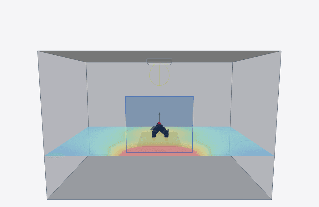 3D view, conventional troffer
