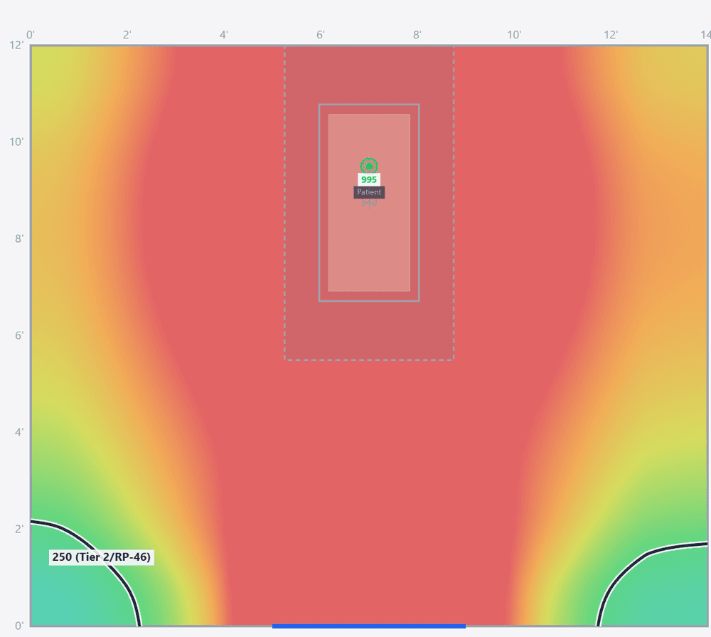 mel-EDI plan, ceiling panel with worst-case window