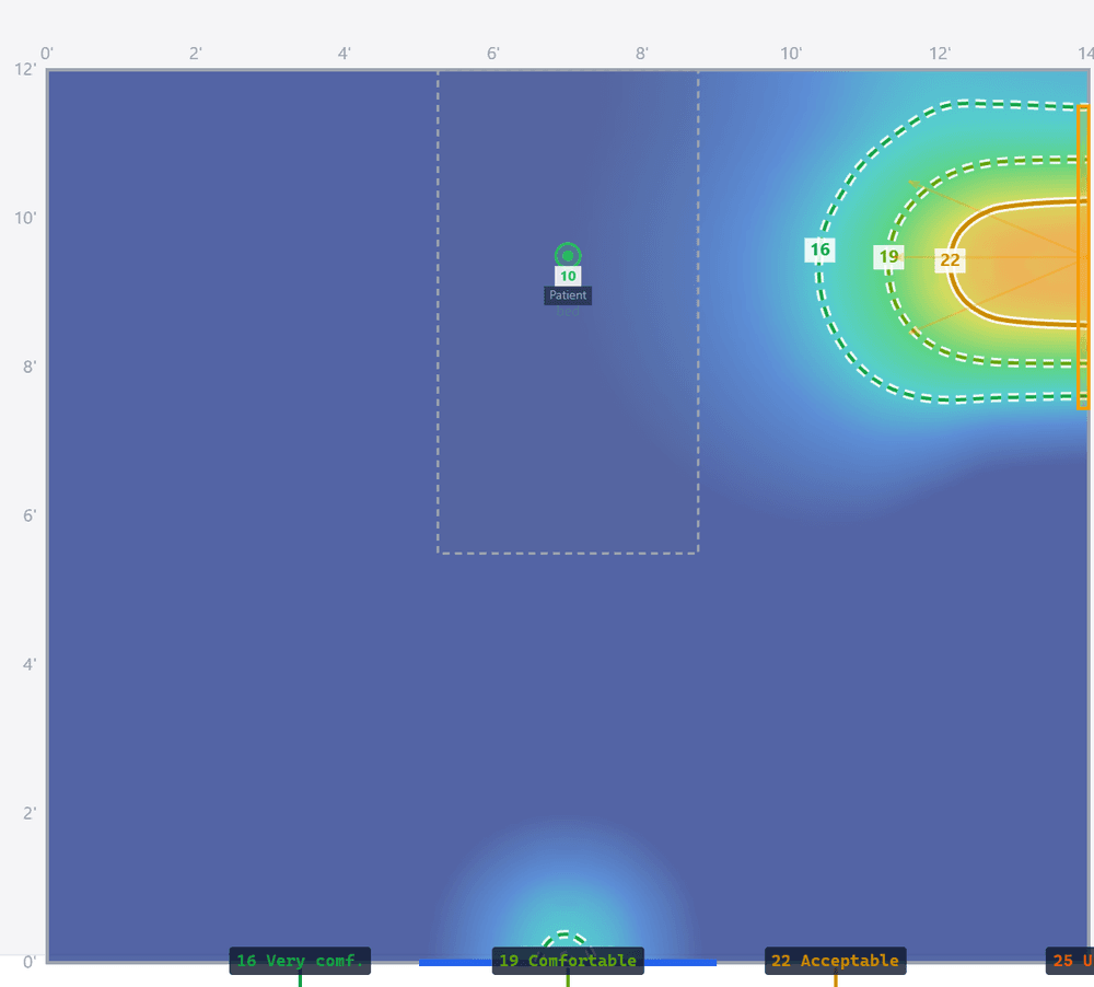 UGR plan, side-wall panel with worst-case window