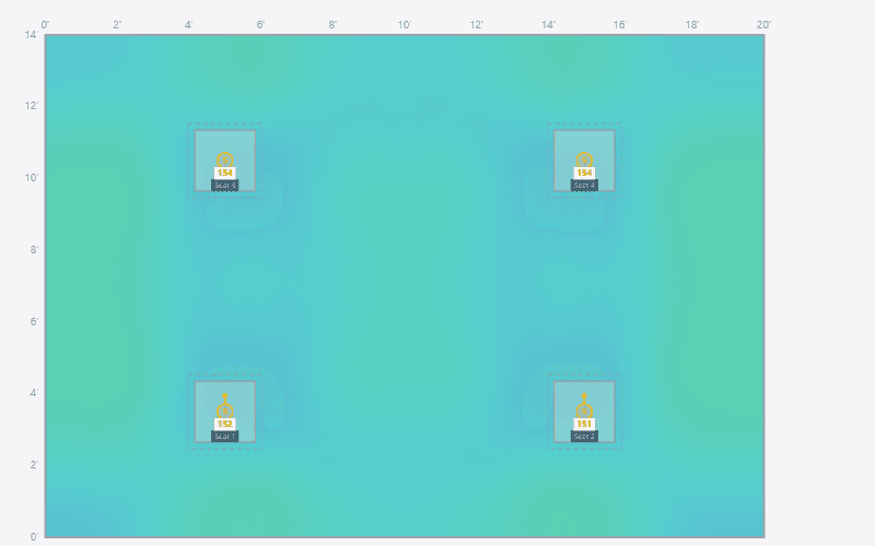Four Circadian Sky 2×2, spread, in a 4 inch lay-in coffer