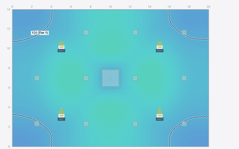 The same twelve downlights, plus one Circadian Sky 2×2