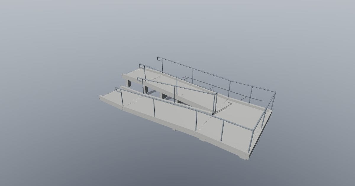 1:12 switchback ramp with turning landing