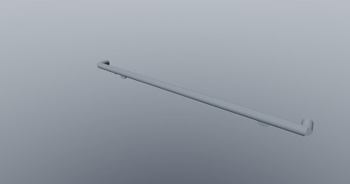 1.2 m wall handrail with returns
