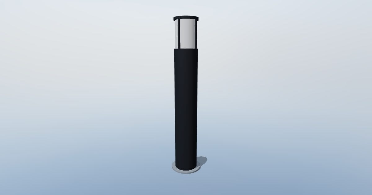 1 m exterior bollard light