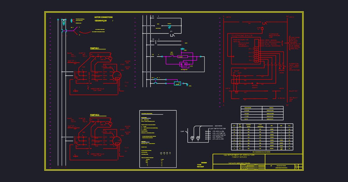 10 Duplex Pump Station Ladder Schematic Diagram (USFS E0000800)