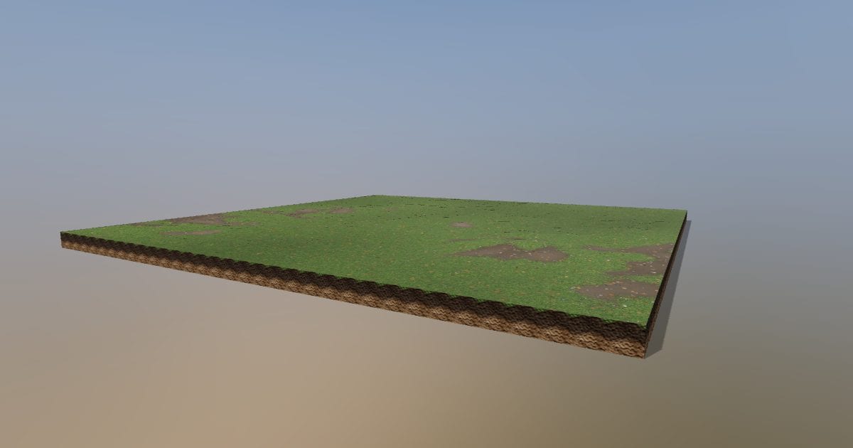 10 m square flat terrain tile