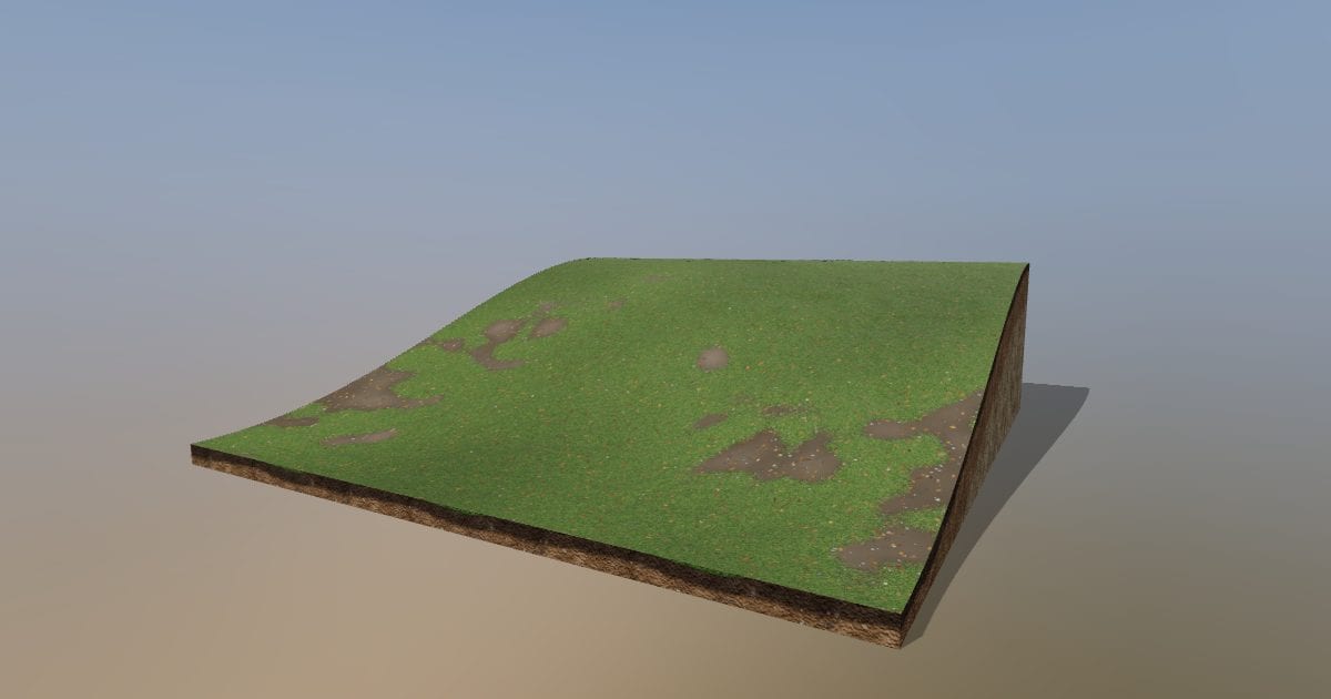 10 m square sloped terrain tile