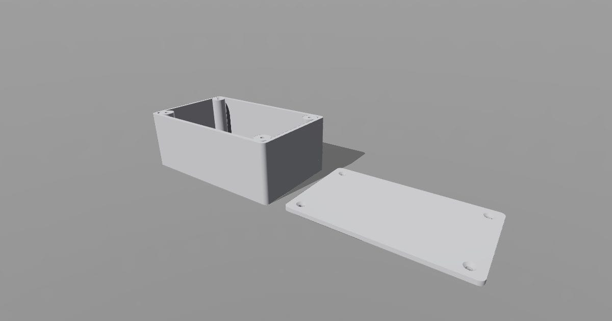 100 x 60 x 40 mm project box - lid aside