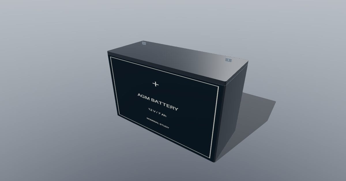 12 V 7 Ah lead-acid battery