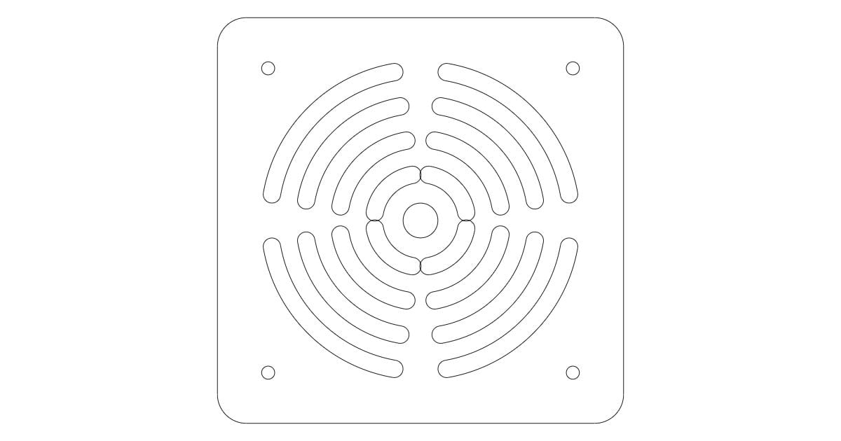 120 mm fan grille plate
