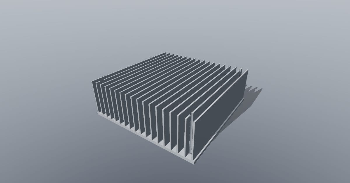 120 mm finned heat sink