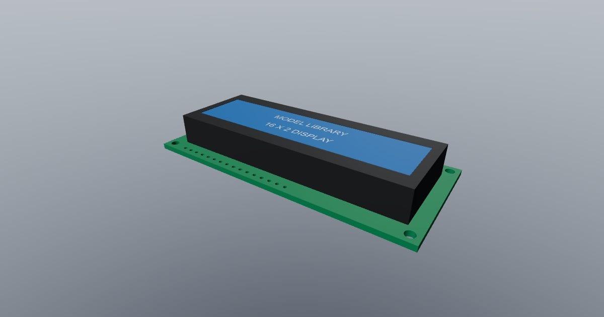 16 x 2 character LCD