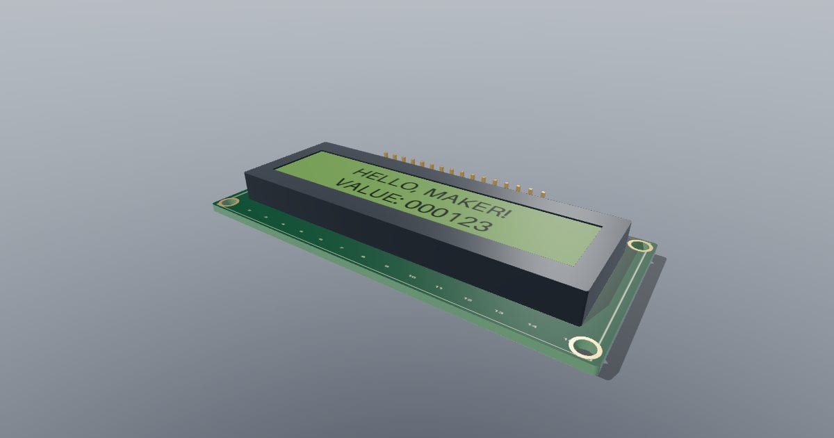 16 x 2 character LCD module