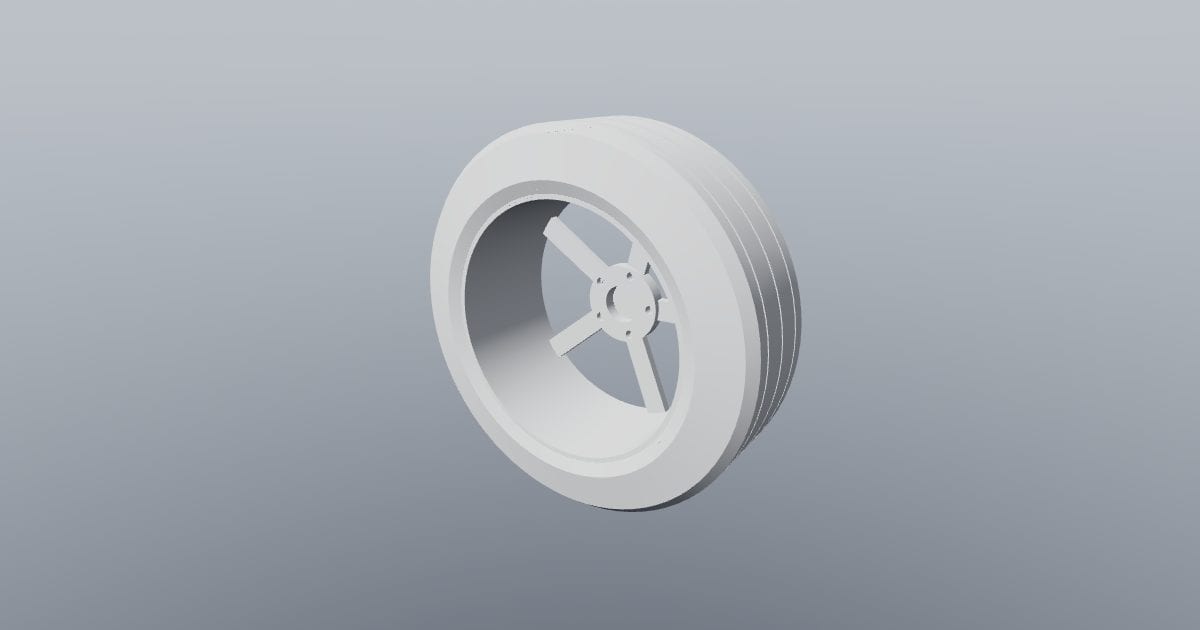 17 inch five-spoke alloy wheel and tyre (Collada DAE)