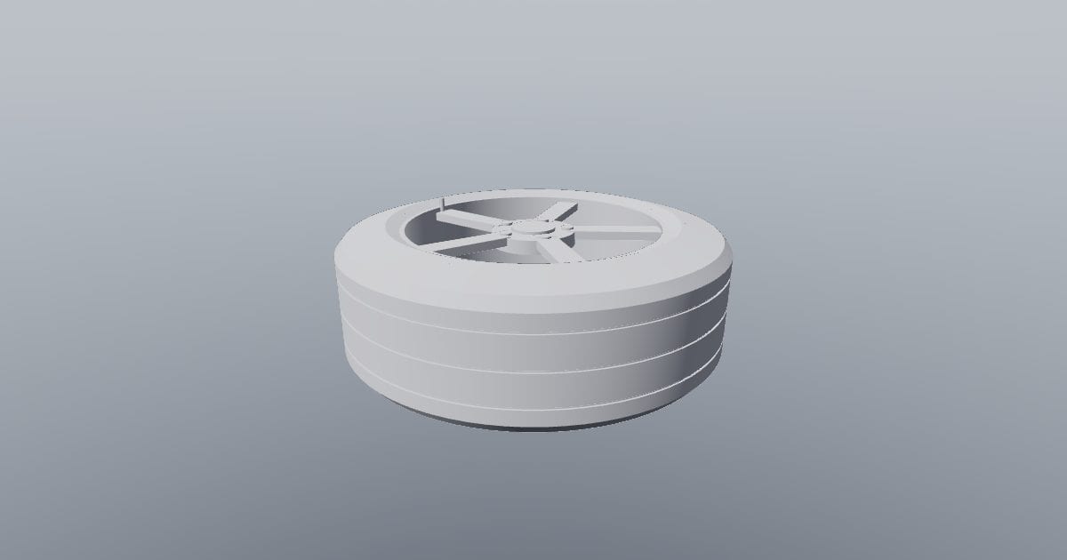 17 inch five-spoke alloy wheel and tyre (OBJ)
