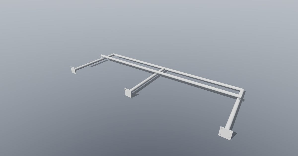 2.4 m dual-height accessible handrail (3MF)