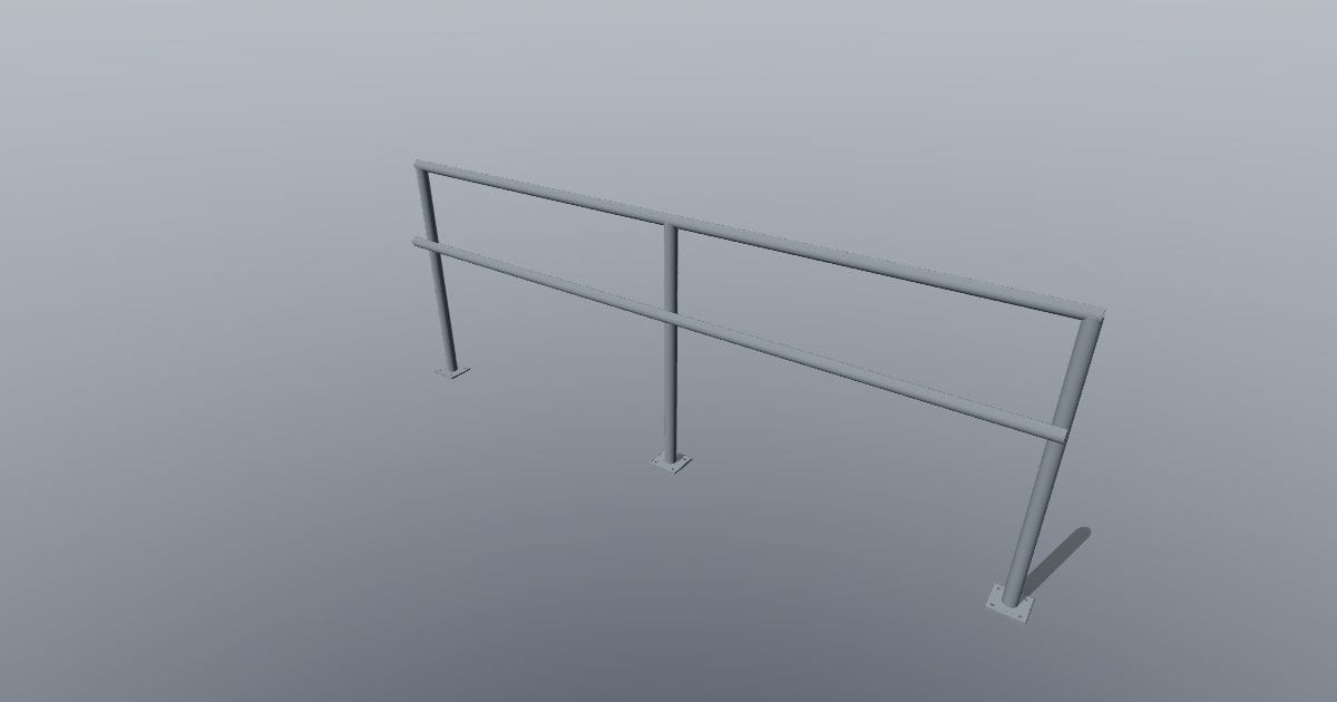 2.4 m dual-height accessible handrail