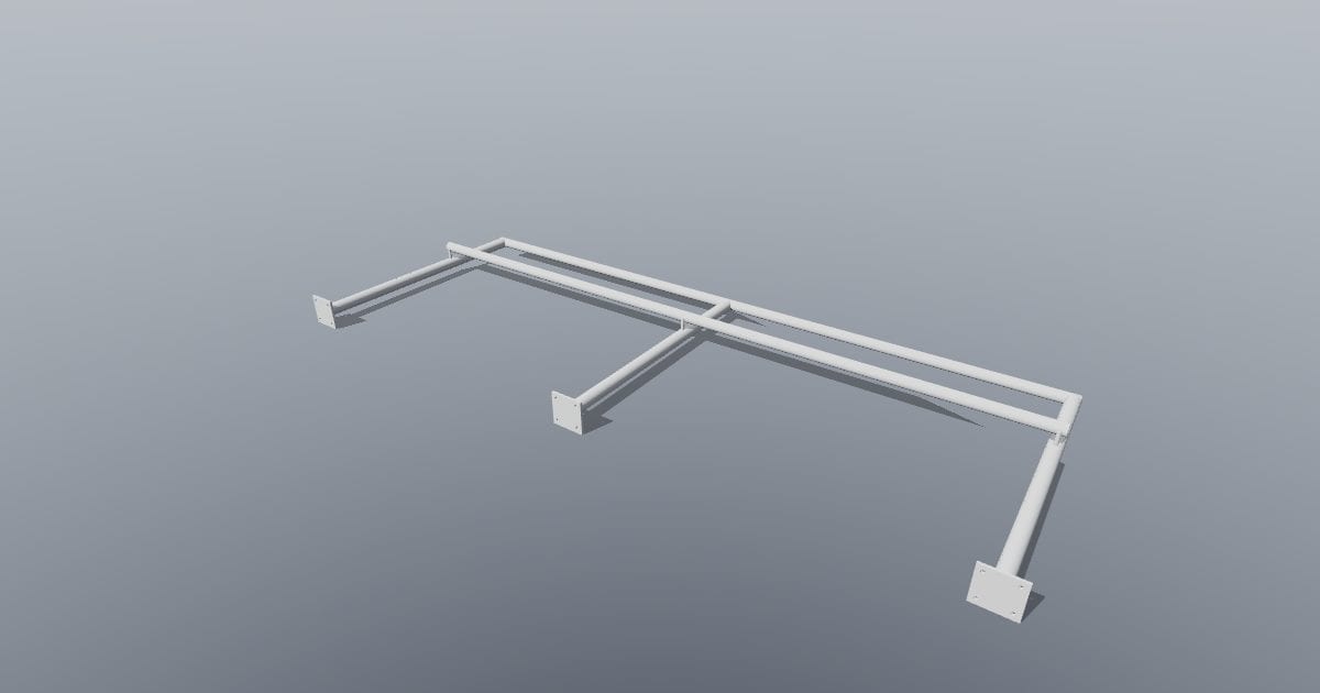 2.4 m dual-height accessible handrail (Collada DAE)