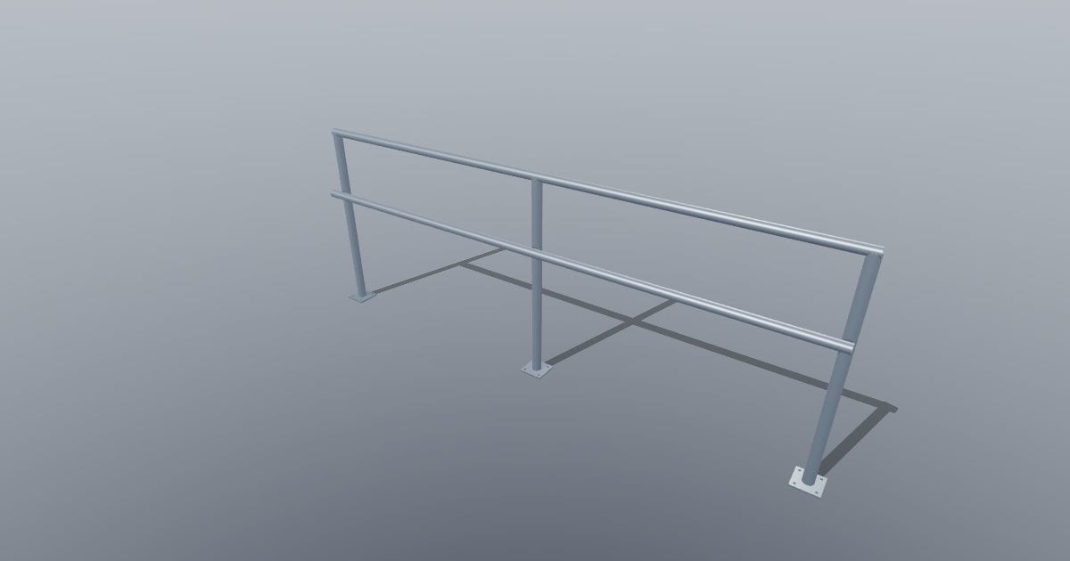 2.4 m dual-height accessible handrail (USDZ)