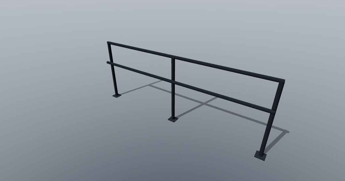 2.4 m dual-height accessible handrail (VRML)