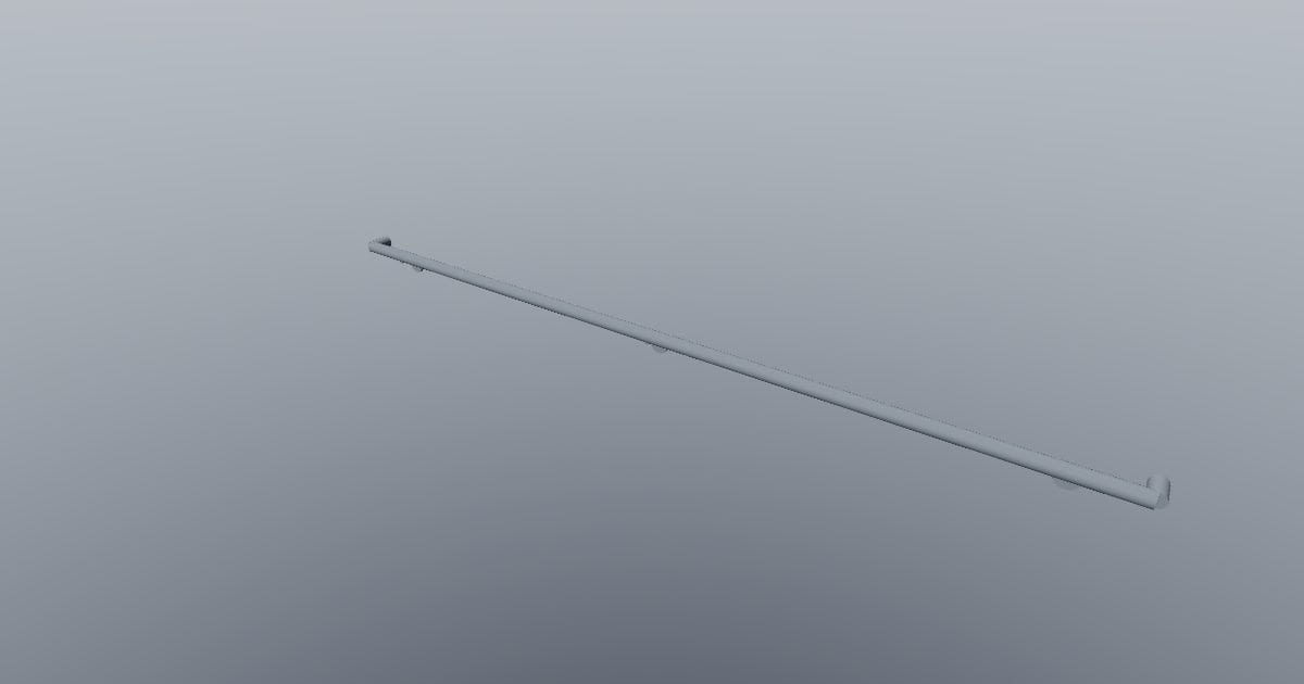 2.4 m wall handrail with returns