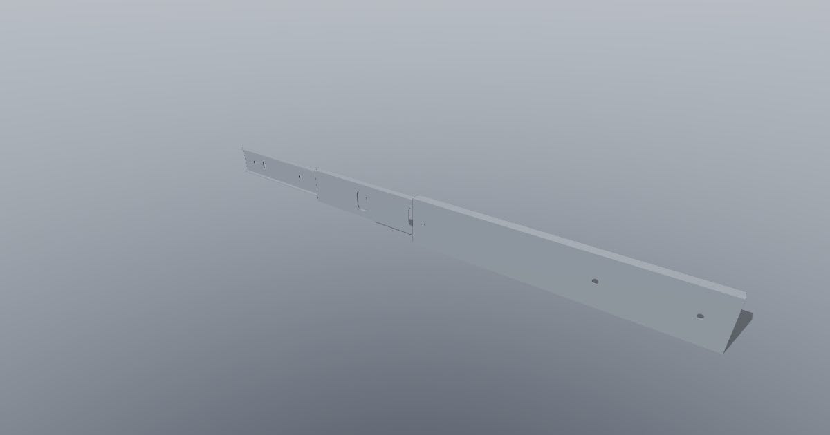 250 mm ball-bearing drawer slide, extended
