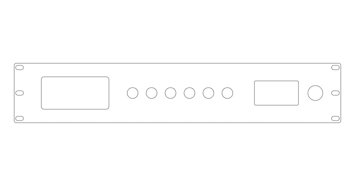 2U rack front panel