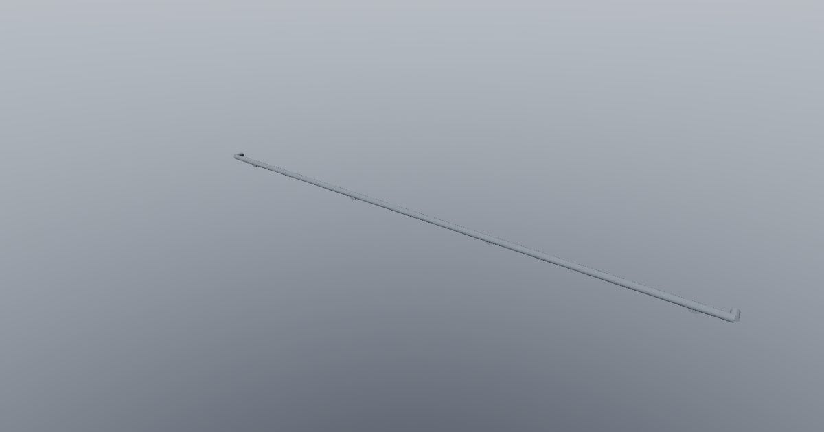 3.6 m wall handrail with returns