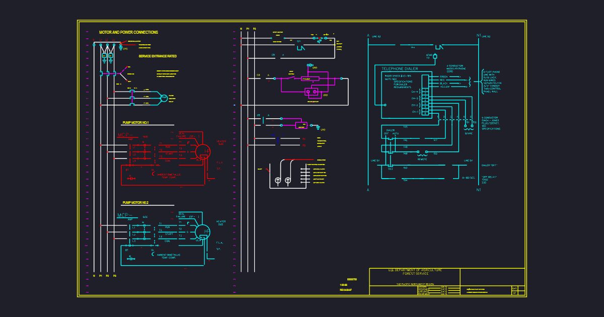 30 Duplex Pump Station Ladder Schematic Diagram (USFS E0000700)