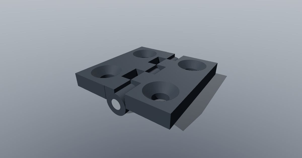 30 x 30 mm metal butt hinge