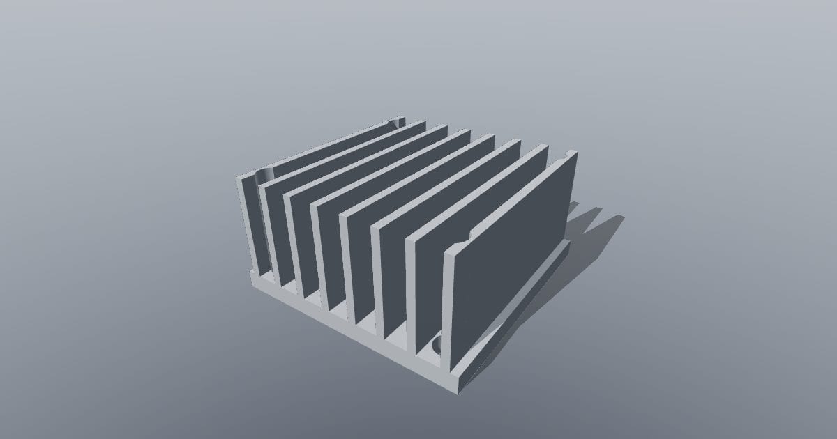 40 mm finned heat sink