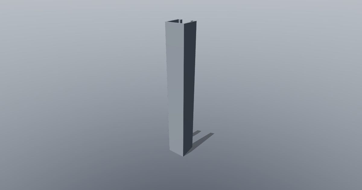 41 x 41 x 2.5 mm plain strut, 300 mm