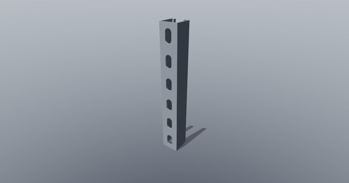 41 x 41 x 2.5 mm slotted strut, 300 mm