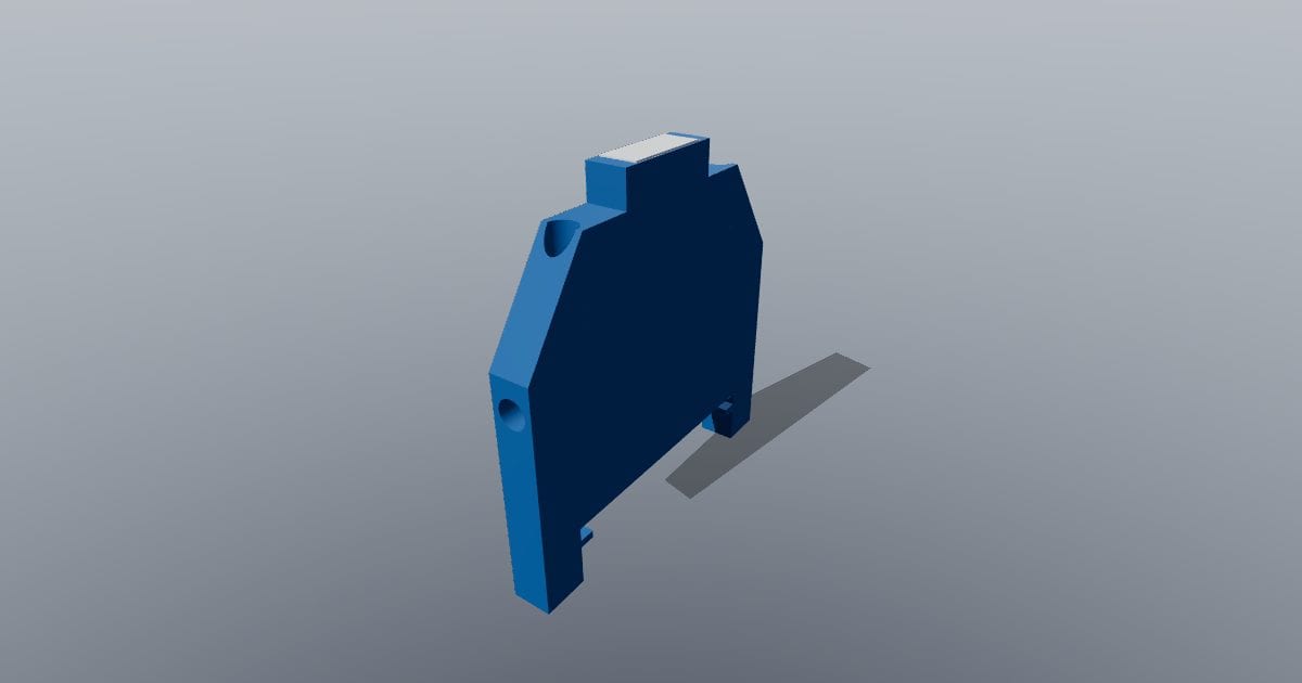 5.2 mm feed-through terminal, blue