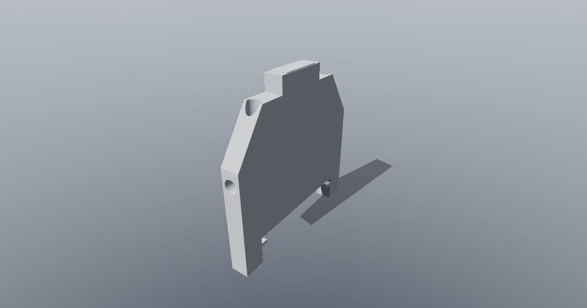 5.2 mm feed-through terminal, gray