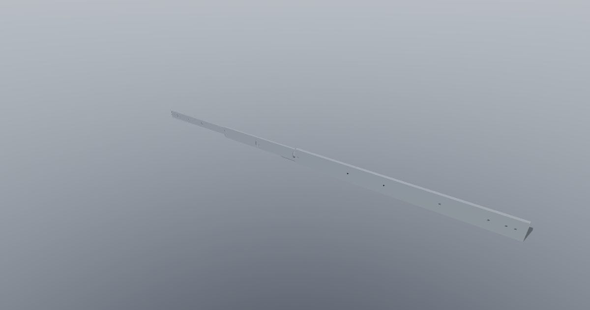 550 mm ball-bearing drawer slide, extended