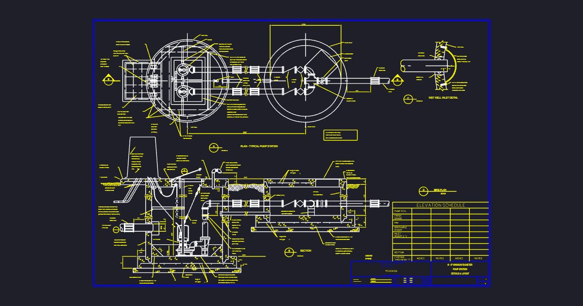 6'-0" Min Diameter Pump Station Details & Layouts (USFS C0002700)
