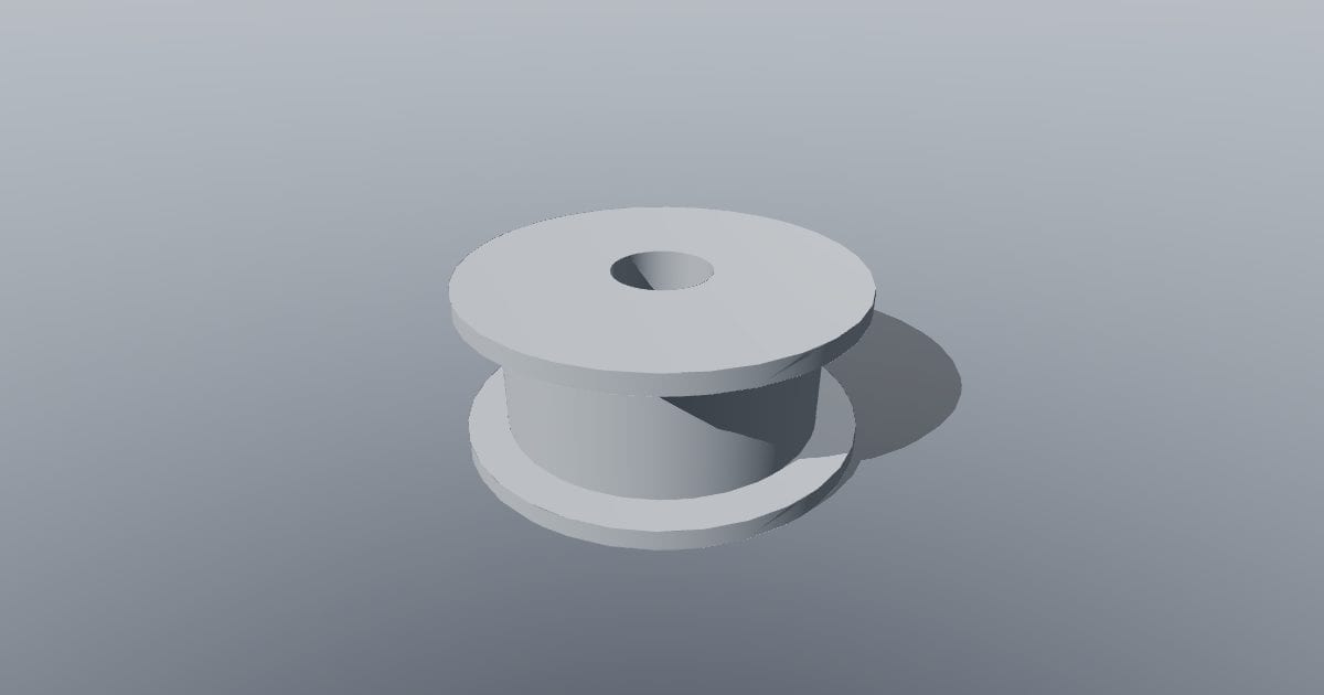 6 mm belt smooth idler, 5 mm bore