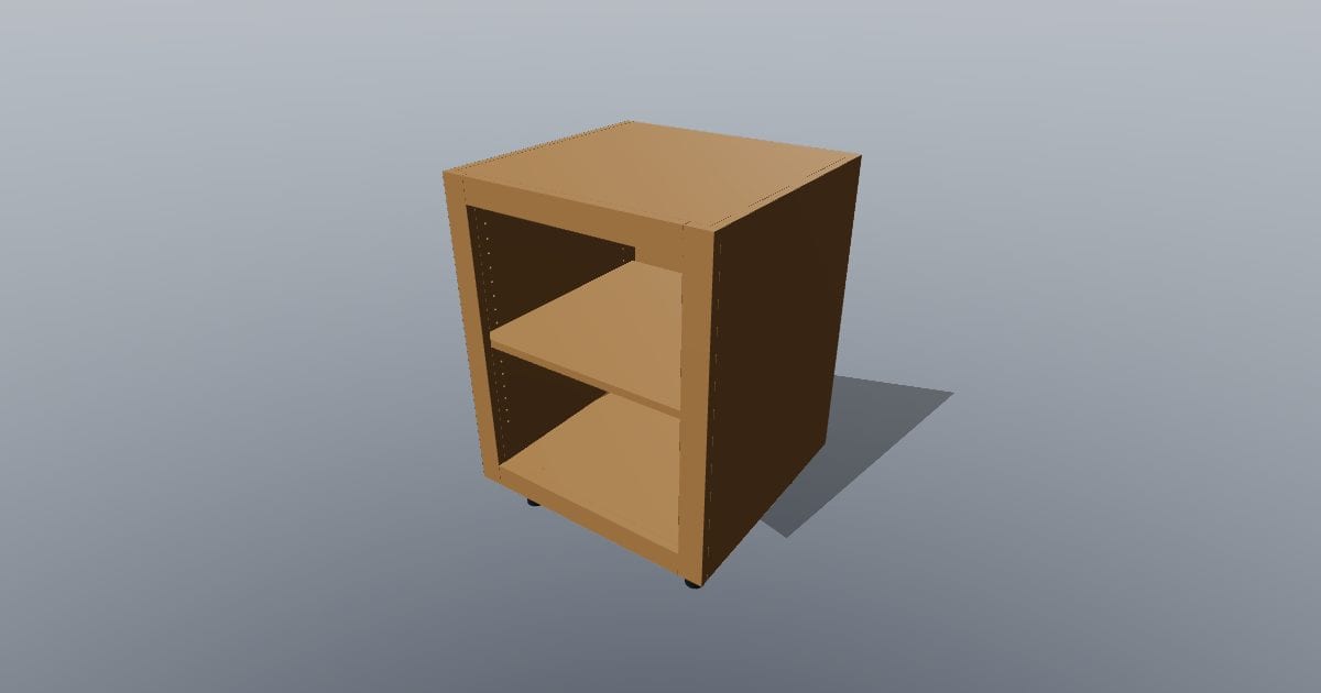 600 mm face-frame base cabinet