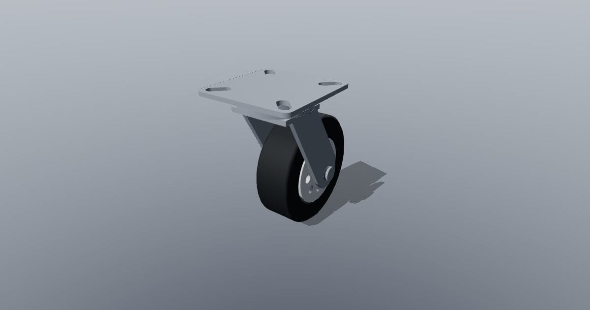 75 mm swivel caster